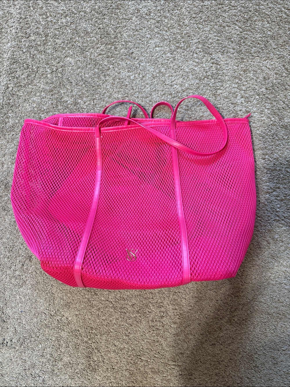Victoria’s Secret large mesh pink bag